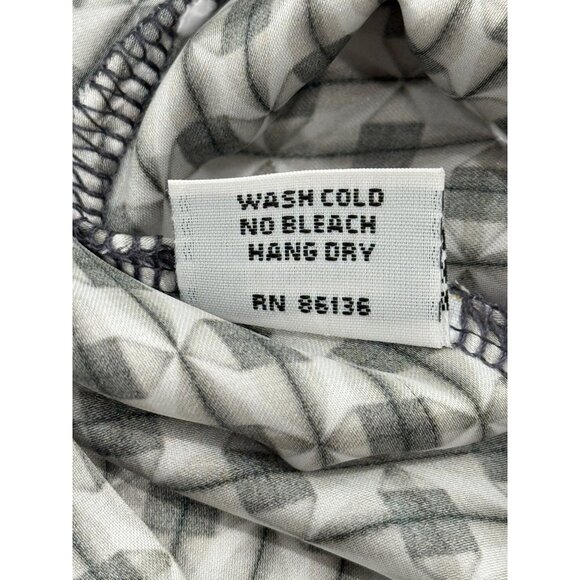 Bryn Walker Joe Shirt Top Button-Up Boxy Black White Geometric Womens Size M - Picture 10 of 10